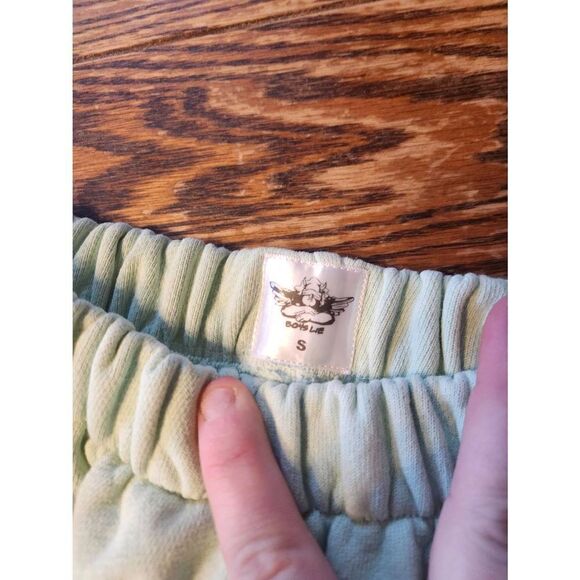 Boys Lie Get Blocked Mint Green baggy Sweatpants size Small - Picture 5 of 5